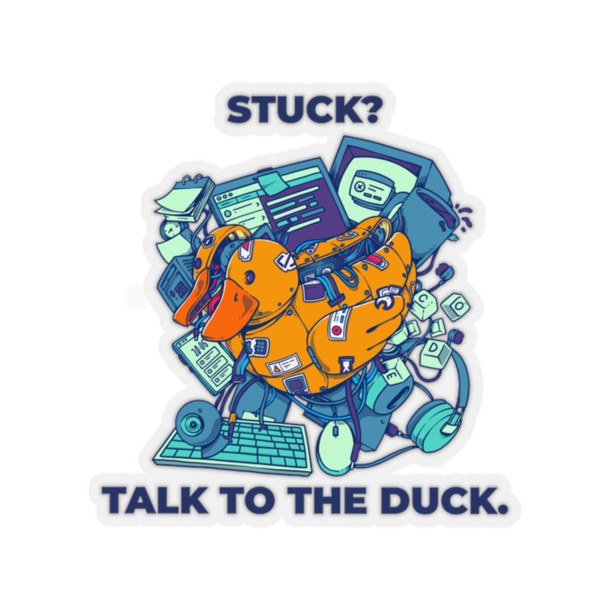 Stuck Debugging? Talk to the Cyber Duck Sticker™